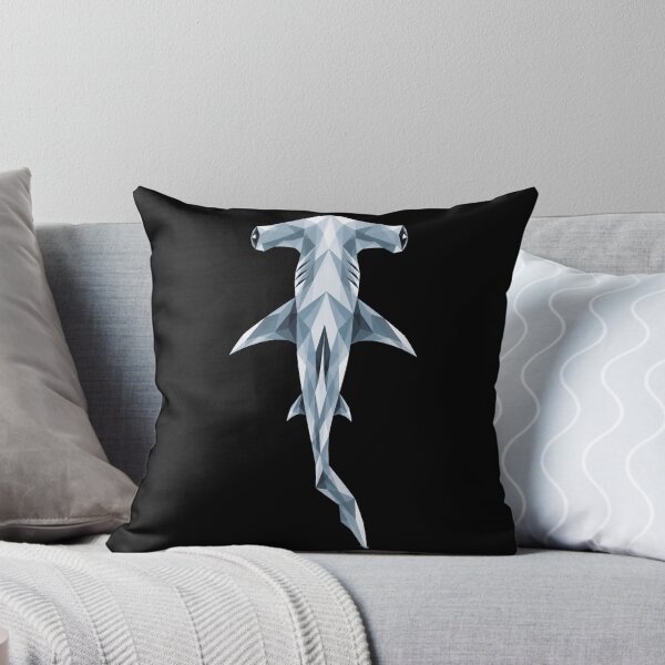 Item preview, hammerhead shark geometric polygon wall art designed and sold by ROUX-ART.
