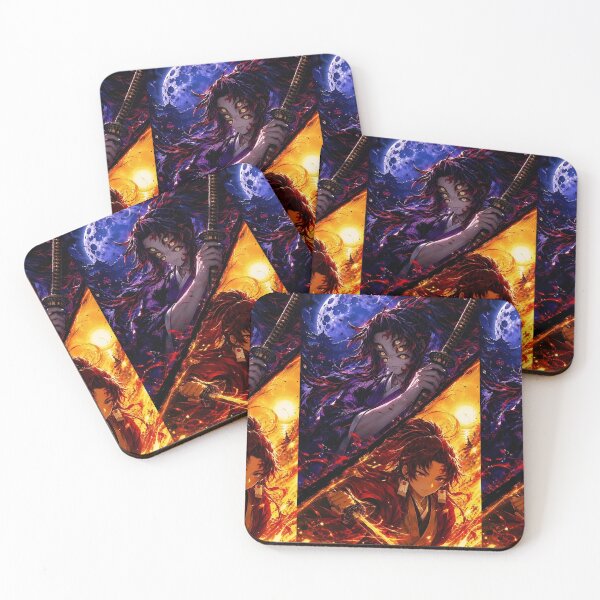 Item preview, Moonlit Demon and Flame Warrior – Japanese Dark Fantasy Anime Art designed and sold by Dyan4.
