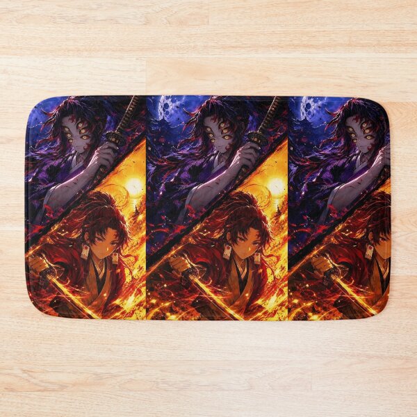 Item preview, Moonlit Demon and Flame Warrior – Japanese Dark Fantasy Anime Art designed and sold by Dyan4.