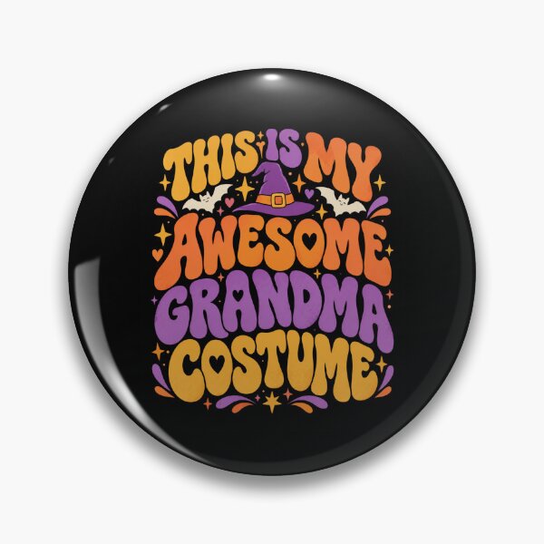 Item preview, Halloween Costume Grandmacore Pumpkin Witch Bat Graphic designed and sold by ROUX-ART.