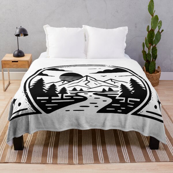Item preview, Vintage Mountain Wilderness Lake Landscape Tshirt and Sticeker designed and sold by Billium Halder.