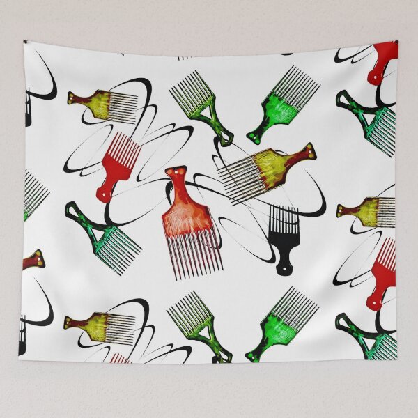 Item preview, Afro Comb - White designed and sold by Yamy Morrell Art and Design.