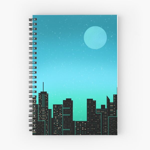 Item preview, City Nightscape – Blue Purple Urban Skyline at Night designed and sold by MKFDesigns.