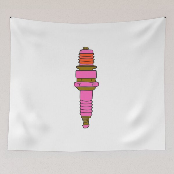Item preview, Cute Pink Spark Plug Retro Automotive Engine Part Funny Mechanic Car Enthusiast Design designed and sold by Ikochane.