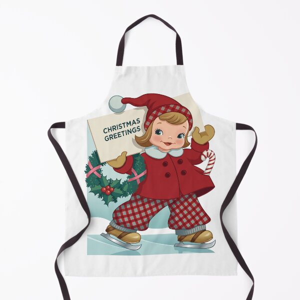 Item preview, Ice Skating Elf Girl - Christmas Greetings designed and sold by ArtworkNorth.