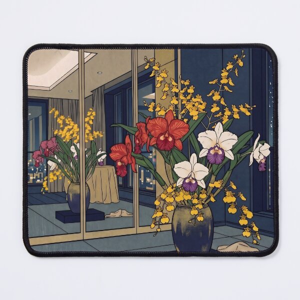 Item preview, Ukiyo-e Cattleya Orchid Ikebana Art designed and sold by conohitoAI-ArtGallery.