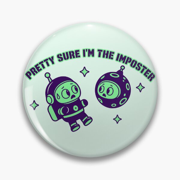 Item preview, Pretty Sure I'm The Imposter Cute Retro Astronaut Space Humor designed and sold by KungPowUnicorn.