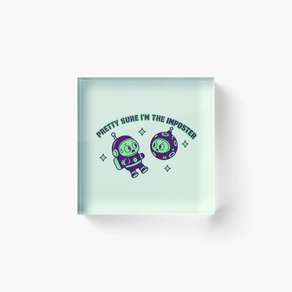 Item preview, Pretty Sure I'm The Imposter Cute Retro Astronaut Space Humor designed and sold by KungPowUnicorn.