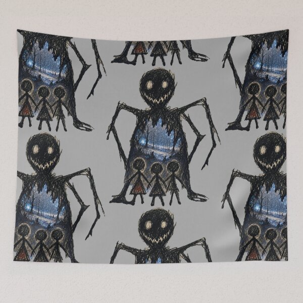 Item preview, Scribble Shadow Creature Winter Forest Children Art designed and sold by LujziWorld.