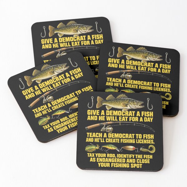 Item preview, Fishing Humor Political Satire Quote with Lure and Rod designed and sold by ROUX-ART.