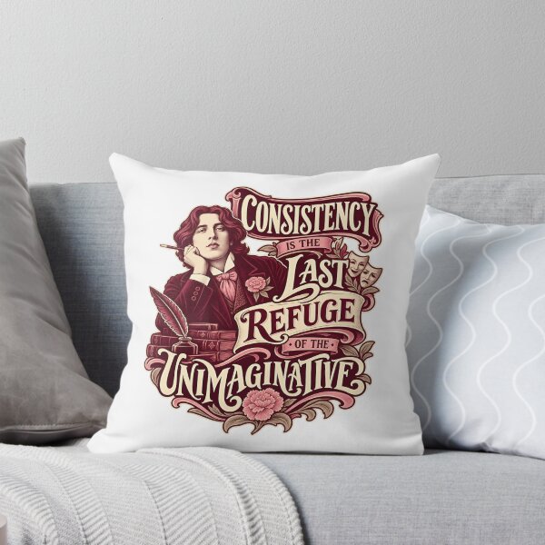 Item preview, Oscar Wilde Consistency Is the Last Refuge Quote designed and sold by Fenay Designs.