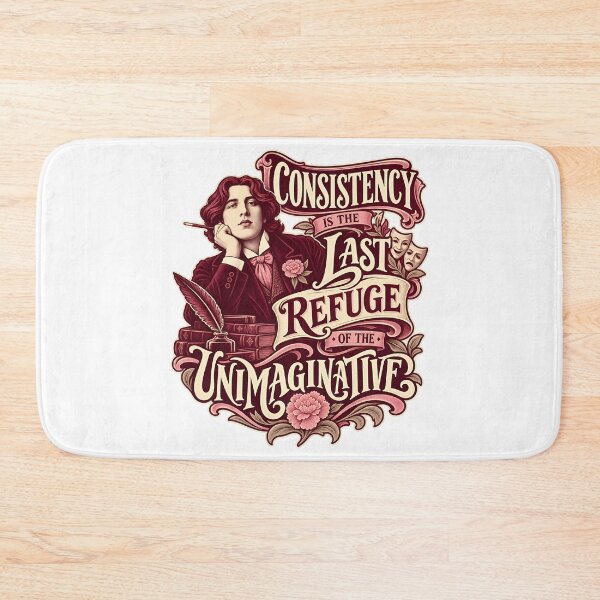 Item preview, Oscar Wilde Consistency Is the Last Refuge Quote designed and sold by Fenay Designs.