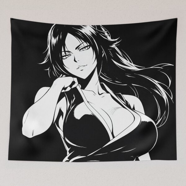 Item preview, Black and White Anime Woman – Elegant Monochrome Manga Aesthetic designed and sold by Dyan4.