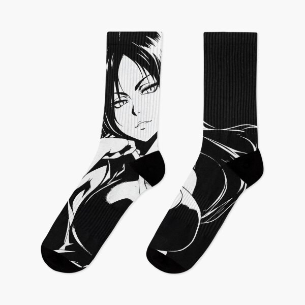 Item preview, Black and White Anime Woman – Elegant Monochrome Manga Aesthetic designed and sold by Dyan4.