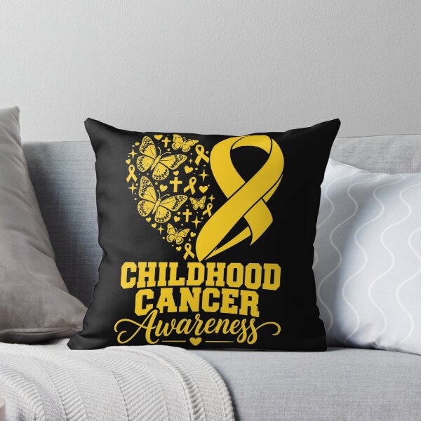 Item preview, childhood cancer awareness yellow ribbon butterfly heart designed and sold by ROUX-ART.