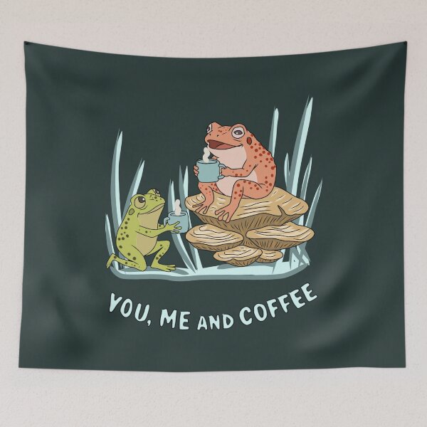 Item preview, Frog Cute Cottagecore Goblincore Couple Coffee Lovers designed and sold by LeshanArt.