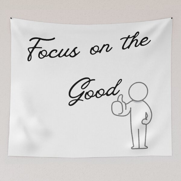 Item preview, Focus on the Good | Positivity & Optimism Line Art designed and sold by LensDyn™.