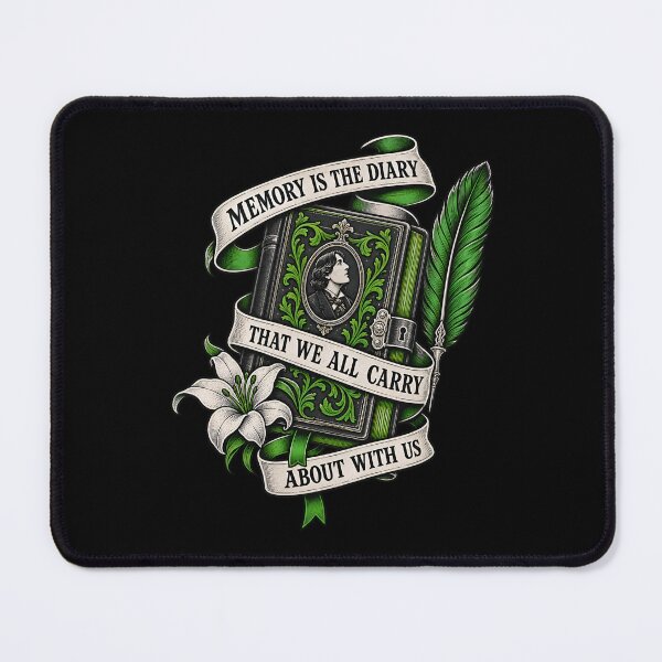 Item preview, Oscar Wilde Memory Is the Diary Locked Journal designed and sold by Fenay Designs.
