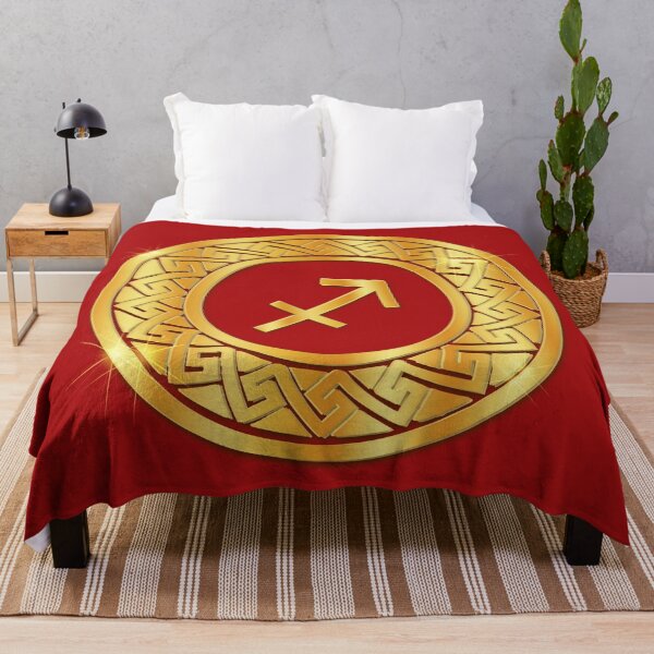 Item preview, Gold Sagittarius Fire Zodiac Medallion (Red) designed and sold by Art-PraveenRai.