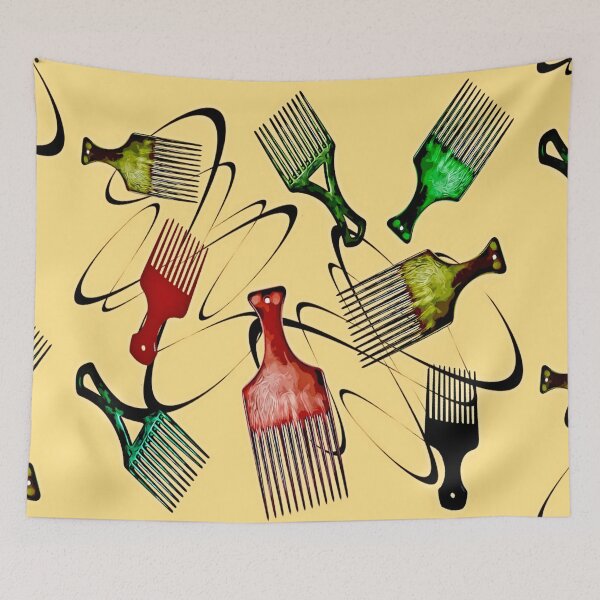 Item preview, Afro comb -  Beige designed and sold by Yamy Morrell Art and Design.