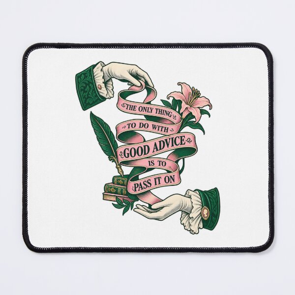 Item preview, Oscar Wilde Pass On Good Advice Ribbon Quote designed and sold by Fenay Designs.