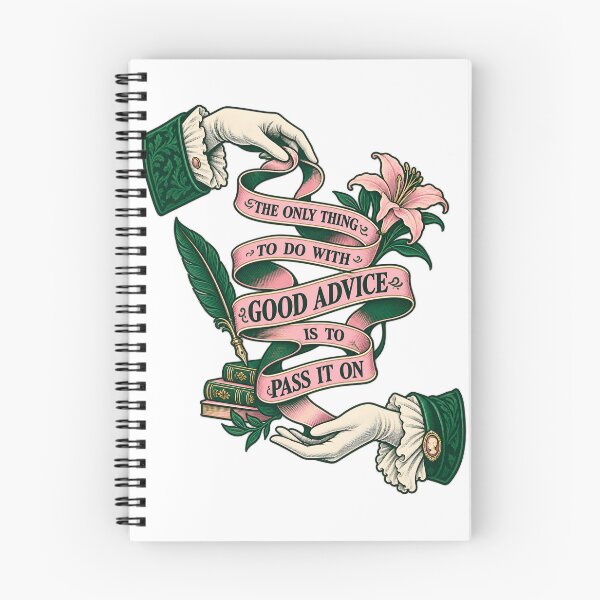 Item preview, Oscar Wilde Pass On Good Advice Ribbon Quote designed and sold by Fenay Designs.