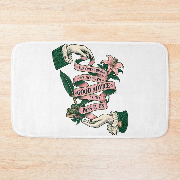 Item preview, Oscar Wilde Pass On Good Advice Ribbon Quote designed and sold by Fenay Designs.