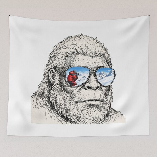 Item preview, Yeti Explorer Footprint Sunglasses Reflection designed and sold by Bad-Decisions-Designs.