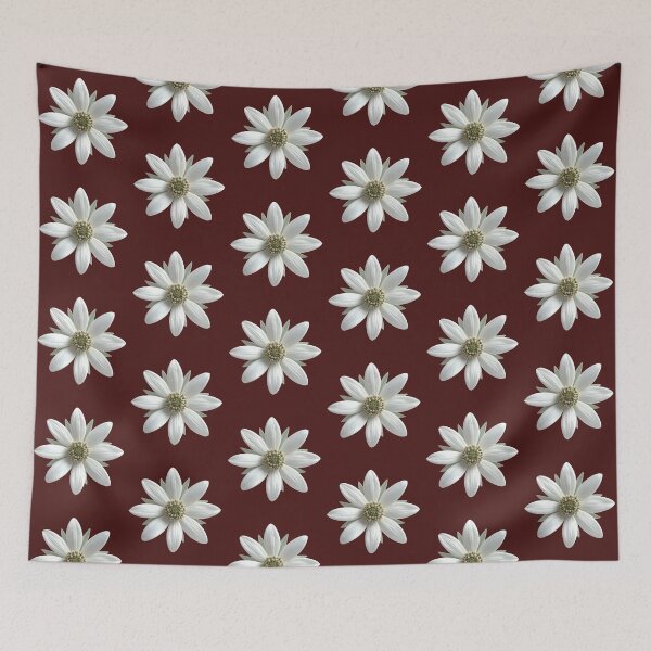 Item preview, Minimalist Burgundy Deep Wine Daisy Flower Floral Pattern designed and sold by ​Jyoti Digital Artist.