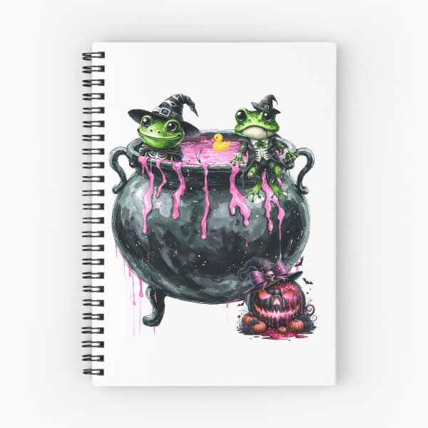 Item preview, Frogs Bathing in a Cauldron on Halloween Night designed and sold by Szpaku desart .
