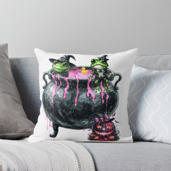Item preview, Frogs Bathing in a Cauldron on Halloween Night designed and sold by Szpaku desart .