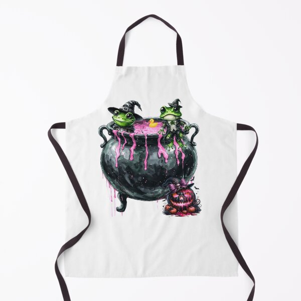 Item preview, Frogs Bathing in a Cauldron on Halloween Night designed and sold by Szpaku desart .