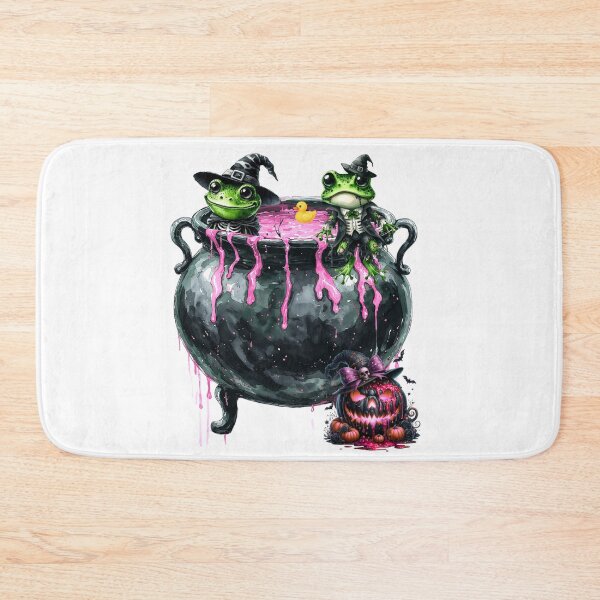 Item preview, Frogs Bathing in a Cauldron on Halloween Night designed and sold by Szpaku desart .