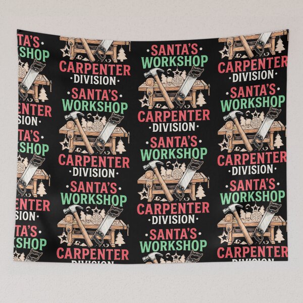 Item preview, Santas Workshop Carpenter Division Christmas Woodworking Tools Holiday Design designed and sold by 519xdesign.