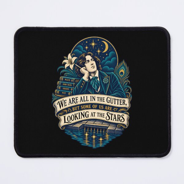Item preview, Oscar Wilde Looking at the Stars Midnight Quote designed and sold by Fenay Designs.