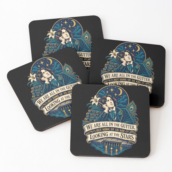 Item preview, Oscar Wilde Looking at the Stars Midnight Quote designed and sold by Fenay Designs.