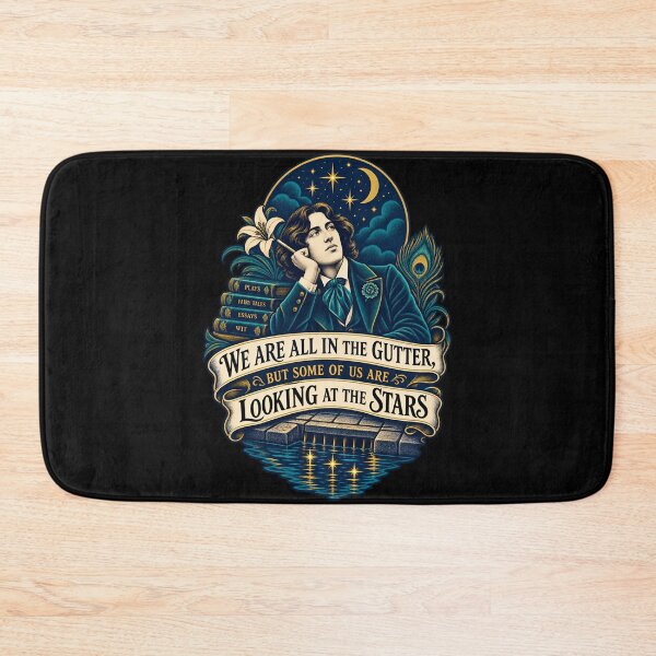Item preview, Oscar Wilde Looking at the Stars Midnight Quote designed and sold by Fenay Designs.