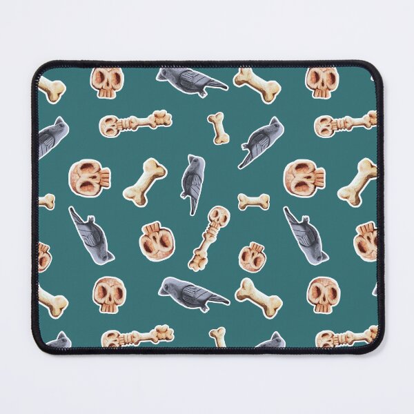 Item preview, Ravens, Skulls, Bones and Keys Gothic Design on Teal - Wood Grain Texture designed and sold by TurquoiseChicken.