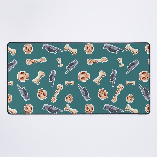Item preview, Ravens, Skulls, Bones and Keys Gothic Design on Teal - Wood Grain Texture designed and sold by TurquoiseChicken.