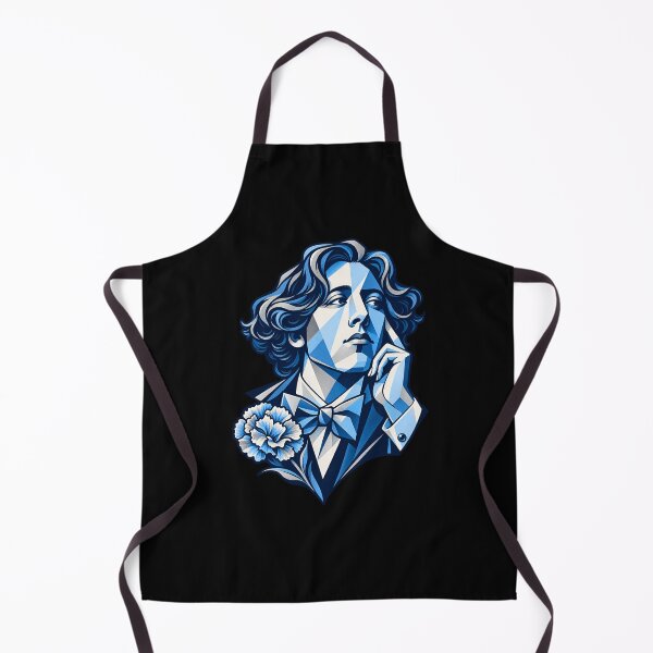 Item preview, Oscar Wilde Geometric Cobalt Portrait designed and sold by Fenay Designs.