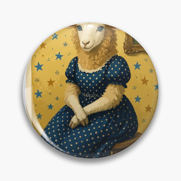 Item preview, Vintage Sheep Lady designed and sold by Hallkopart.