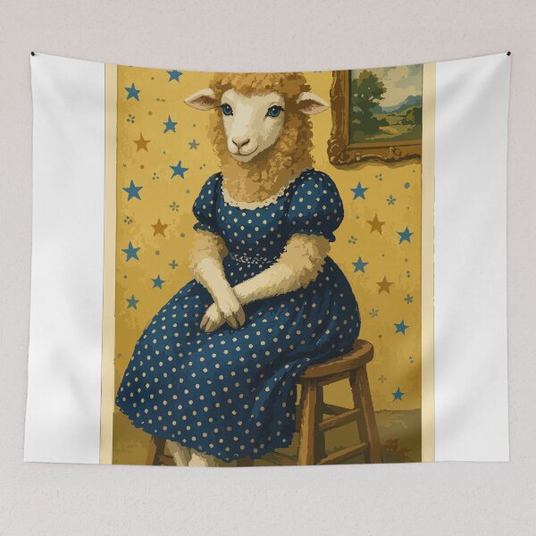 Item preview, Vintage Sheep Lady designed and sold by Hallkopart.