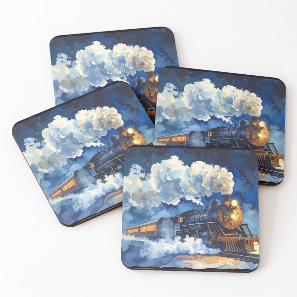 Item preview, Steam locomotive with thick smoke at night designed and sold by LiskoDesign.