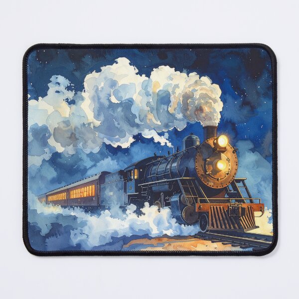 Item preview, Steam locomotive with thick smoke at night designed and sold by LiskoDesign.