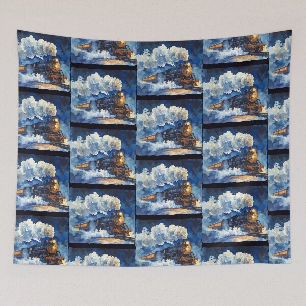 Item preview, Steam locomotive with thick smoke at night designed and sold by LiskoDesign.