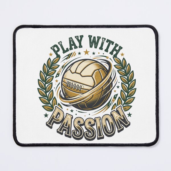 Item preview, Play With Passion Volleyball Vintage Sports Design designed and sold by Mellow Doodle Co..
