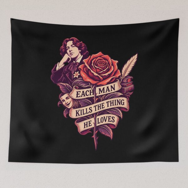 Item preview, Oscar Wilde Each Man Kills the Thing He Loves Rose designed and sold by Fenay Designs.