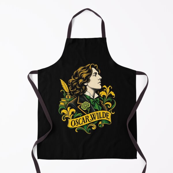 Item preview, Oscar Wilde Golden Profile with Green Bow designed and sold by Fenay Designs.