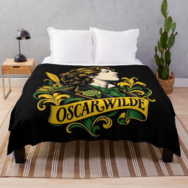 Item preview, Oscar Wilde Golden Profile with Green Bow designed and sold by Fenay Designs.