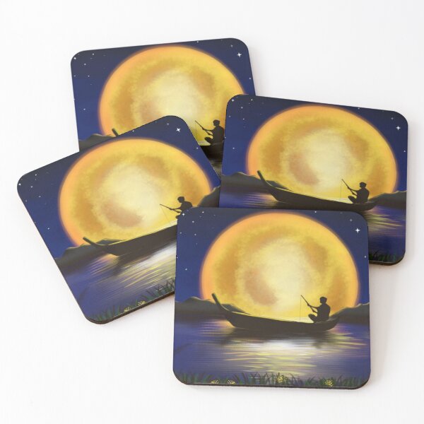 Item preview, moon and boat designed and sold by rrr-digitalarts.